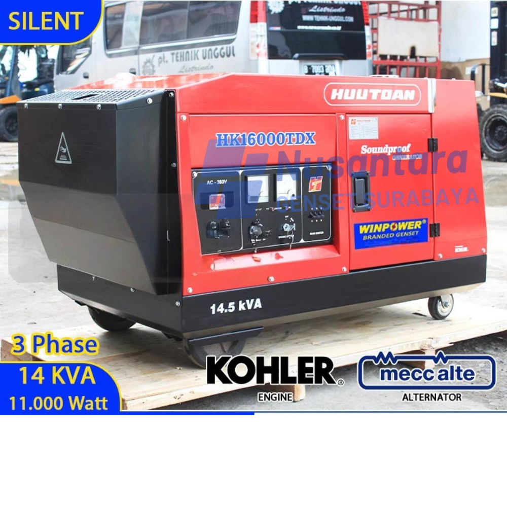 GENSET KOHLER 14 KVA SILENT MECC ALTE 11000 WATT HK16000TDX